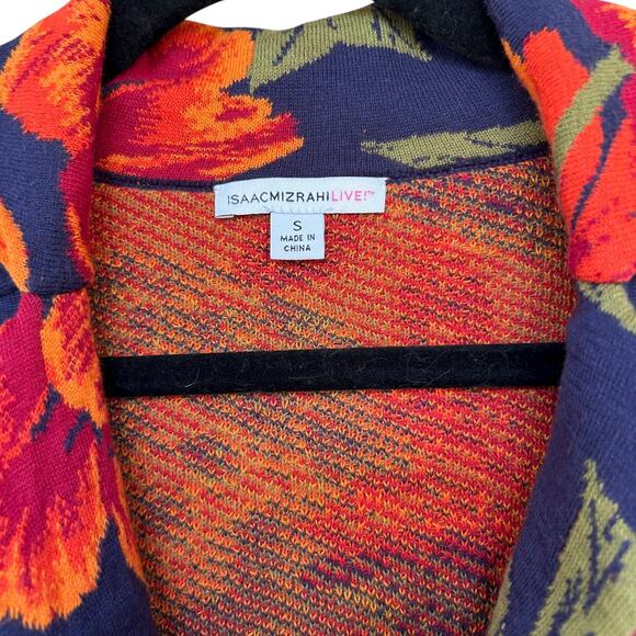 Isaac Mizrahi Live! Women's Orange Rose Jacket Size Small - Picture 3 of 5